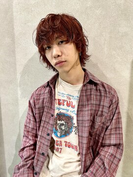 ゼスト リル 新宿(ZEST lill) ニュアンスウルフ レッドカラー 落合陽世