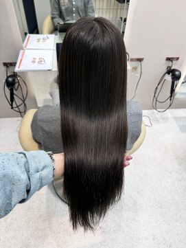 ロンドシェリ 仙台(Lond Cheri) 髪質改善 ブリーチなし グレージュ 縮毛矯正 顔周り 韓国