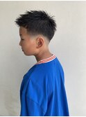 キッズカット／子供カット／アップバング／スキンフェード