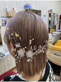 成人式かわいいボブアレンジ