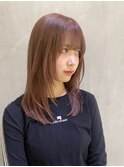 【YOKE】アプリコットオレンジオレンジベージュレイヤーカット