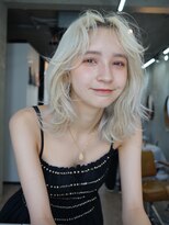 ソルトウォーター(SALT WATER)&nbsp;レイヤーカット/ブラウン/韓国ヘアー/ブリーチ/恵比寿