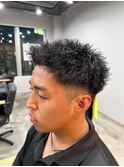 メンズフェード×ツイストパーマ