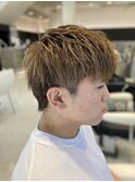 ショートツーブロックベージュ