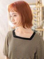 カバーヘア ブリス 川口(COVER HAIR bliss)&nbsp;フレンチカジュアルオン眉前下がりボブパーマh3川口10代20代30代