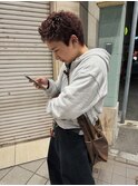 メンズカラースパイキーショートワインレッドメンズカット GIA