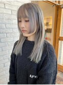 【LA PENSEE】ホワイトグレージュ 艶髪ハイトーンカラー