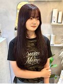 韓国ヘア/顔周り/レイヤー/ザクザクレイヤー/ボルドーカラー