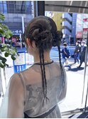【藤岡】編み込みツインアレンジ