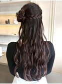 ヘアセット くるみちゃんへア ハーフアップ 編みこみ 20代