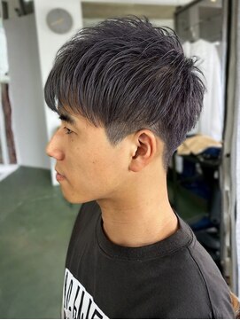 マップメンズデザイン(map men's design) メンズカット ブリーチ アッシュグレー ツーブロック 10代 20代