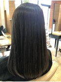透明感オリーブアッシュカラー