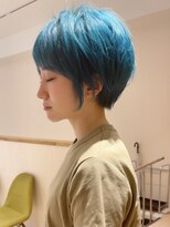 ビューイースト 亀戸 錦糸町(VIEW EAST)&nbsp;派手髪/ターコイズブルー/耳掛けショート