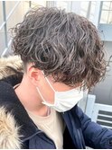 ツイストパーマ無造作パーマメンズマッシュ刈り上げツーブロック