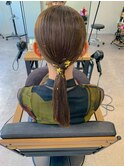 金箔ヘアアレンジ