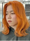 キャロットオレンジ[新宿駅/美髪/ピンクブラウン]
