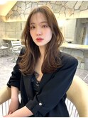 韓国ヘアグレージュカラーブリーチ無し髪質改善イヤリングカラー