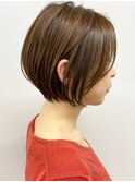 大人カワイイ小顔になるワンレンネビージュ黒髪ボブルフ髪質改善