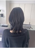 ウルフカット/レイヤー/ブルーブラック