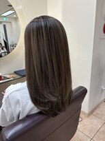 松本平太郎美容室 銀座パートフォー(PART4) 白髪ぼかしハイライト ダークグレージュ ◎20代 30代