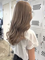 リムレスバイサンク 万代 新潟駅(LIMLESS by cinq)&nbsp;韓国ミルクティーベージュダブルカラーグレージュレイヤーカット