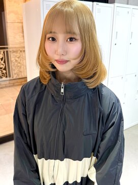 ゲームバイアランスミシー 心斎橋(GAME by Alan Smithee) ブロンドベージュ/心斎橋ブリーチ/レイヤー/ミディアムレイヤー