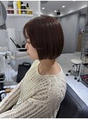 切りっぱなしボブ×マロンベージュ by沼尾