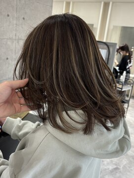 ウル 岡山駅店(ULu.) ハイライトハイトーンダブルカラー20代30代40代ULu岡山