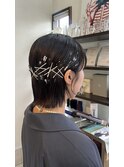 タイトアレンジ／銀箔アレンジ／お呼ばれヘアセット