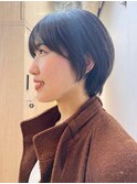 ショート/ミニウルフ/簡単スタイリング/前髪デジタルパーマ