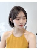 2way前髪大人レイヤーボブ/顔まわりカット/結べるボブ外ハネボブ