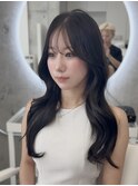 上品可愛い◇韓国くびれヘアダークグレージュ