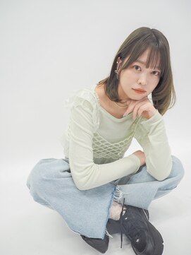 スリール バイ ミリー 江坂(Sourire by milly) 【Sourire江坂】レイヤーボブ×オリーブベージュ