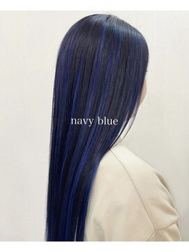 ソイクフ 四条大宮店(SOY-KUFU) 20代30代40代◎ネイビーブルーのデザインカラー