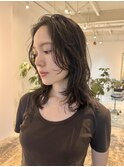 大胆に段を入れてふんわりウルフ