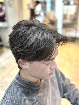 【men's style】フェザーパーマ