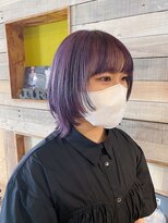 ノラジャーニー(NORA Journey)&nbsp;【阿形】ウルフボブウルフレイヤーカットボブレイヤーラベンダー