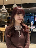 サラビューティーサイト 志免店(SARA Beauty Sight)&nbsp;【ブリーチなしワインレッド】インナーカラー／ベージュ