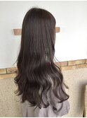 ゆる巻きロングヘアー/ナチュラルパーマ/ブラックアッシュ
