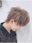 【ネオマッシュウルフ】×【ミルクティー（ブリーチ無し）】