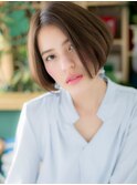 ボーイッシュ女子寒色系カラーツヤ髪ボブh2戸田公園20代30代40代