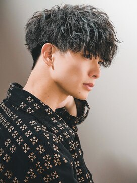 ルースト 渋谷店(ROOST) 波巻きマッシュパーマ束間ハイライト/ツイストスパイラルパーマ