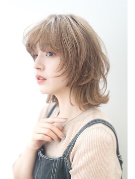 チェレ オレ 新金岡店(Chere ore) オン眉前髪/ミディアムウルフ/ウルフレイヤーカット