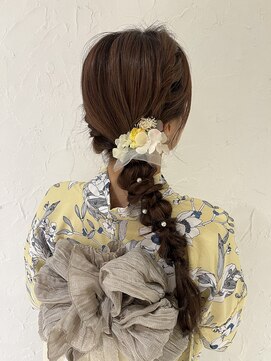 バサラ 大阪梅田店(VASARA) 梅田浴衣レンタル ヘアセット 編み下ろし