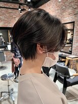 オーガニック アトリエ 大宮(organic+atelier)&nbsp;20代30代40代小顔ハンサムショートアッシュブルーブラック