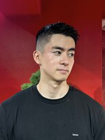 メリケンバーバーショップ トーキョー(MERICAN BARBERSHOP TYO)&nbsp;ハイライト/マッシュパーマ/ウルフ/アッシュブラック【嶋壽】218