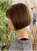 丸みショートボブ大人ショートボブ前下がりショートボブ20代30代