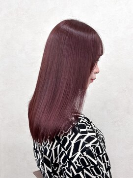 クム 横浜(qumu) 【qumu MARIKO】ブリーチなしダブルカラー×ワインレッドカラー