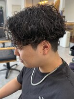 フゥ 宇都宮(FeU) 栃木メンズパーマメンズカットセンターパートメンズマッシュ緩め