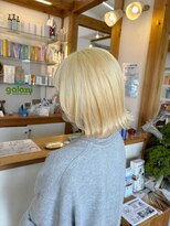 ギャラクシー ヘアードレッサーズ(galaxy hairdressers)&nbsp;ブリーチ抜きっぱなしブロンドカラー
